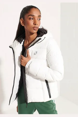 Superdry Steppjacke »HOODED SPIRIT SPORTS PUFFER«, mit Kapuze, aus wasserabweisendem Material