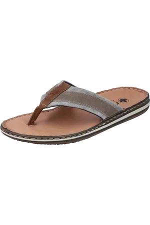 Rieker Zehentrenner, Sommerschuh, Schlappen, Poolslides, Badeschuh, mit Leder-Innensohle