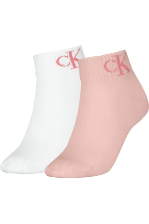 Calvin Klein Kurzsocken »CKJ WOMEN QUARTER 2P MONOGRAM«, (2 Paar, 2 Paar), mit Logostickerei