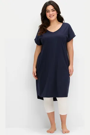 Sheego Shirtkleid »Shirtkleid in Oversized-Form, mit V-Ausschnitt«