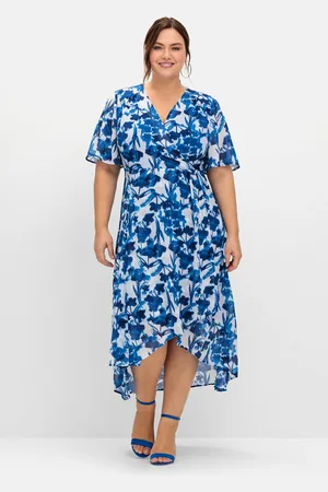 Sheego Abendkleid »Chiffonkleid aus Chiffon, in Wickeloptik«
