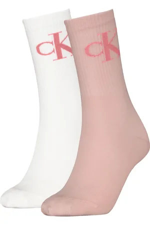 Calvin Klein Socken »CKJ WOMEN SOCK 2P MONOGRAM«, (2 Paar, 2 Paar), mit Logostickerei