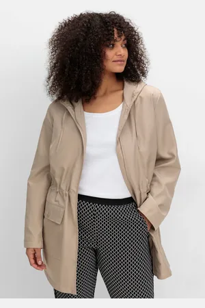Sheego Outdoorjacke »Kapuzenjacke mit Reißverschluss und Tunnelzug«, mit Kapuze