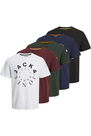 JACK & JONES T-Shirt »T-Shirt JJWARRIOR TEE CREW NECK 5er Pack«