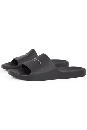 Tommy Hilfiger Pantolette »TJM BASIC SANDAL«, Schlupfschuh, Sommerschuh, Bequemschuh mit Logoschriftzug