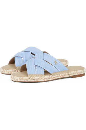 Tommy Hilfiger Pantolette »CHAMBRAY ESPADRILLE MULE«, Plateau, Sommermode, Flats, Schlüpfschuh mit Bandagen in Flechtoptik