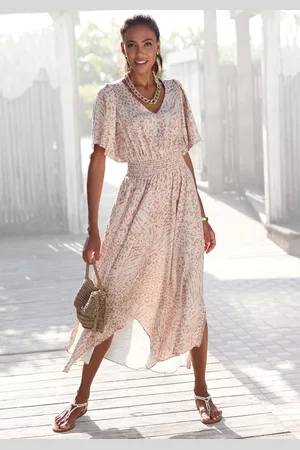Lascana Maxikleid, mit Animalprint, luftiges Sommerkleid mit Schlitzen