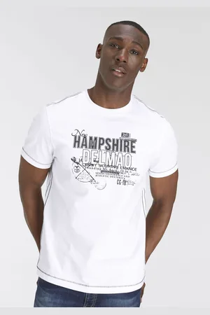 DELMAO T-Shirt, Kurzarm, lässige Passform, mit stylischem Print, Rundhals