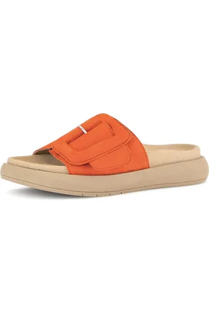 Gabor Pantolette, Plateau, Sommerschuh, Schlappen mit großer Zierschnalle