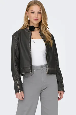 ONLY Lederjacke »ONLMINDY FAUX LEATHER WASHED JACKET OTW«