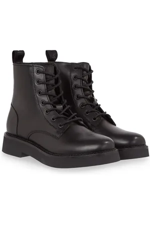 Tommy Hilfiger Schnürboots »TJW LACE UP FLAT BOOT«, mit Logo an der Anziehlasche