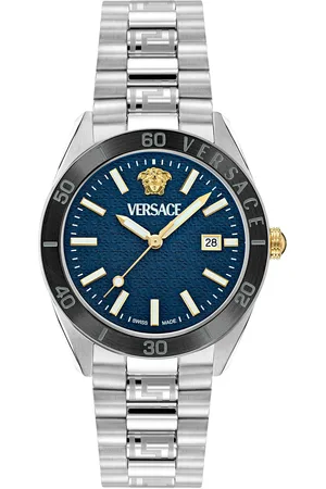 VERSACE Quarzuhr »V-DOME«, Armbanduhr, Herrenuhr, Swiss Made, Leuchtindizes (Zifferblatt), Datum