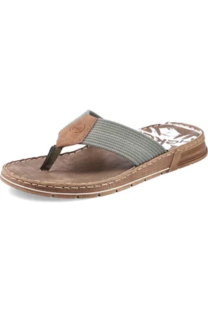 Rieker Zehentrenner, Sommerschuh, Schlappen, Poolslides, Badeschuh, mit Logoschriftzug