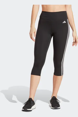 adidas Trainingstights »TRAIN ESSENTIALS 3STREIFEN HIGHWAISTED 3/4«, (1 tlg.), Sportleggings, atmungsaktiv, schnell trocknend