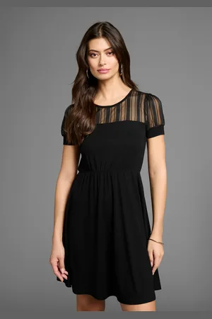 Laura Scott Minikleid, mit gestreiften Mesh-Einsatz & elastischem Bund - NEUE KOLLEKTION