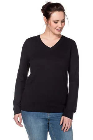 Sheego V-Ausschnitt-Pullover »Pullover aus Feinstrick«, aus Feinstrick