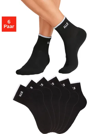 H.I.S Sportsocken, (Packung, 6 Paar), Kurzsocken mit Frottee & verstärkten Belastungszonen