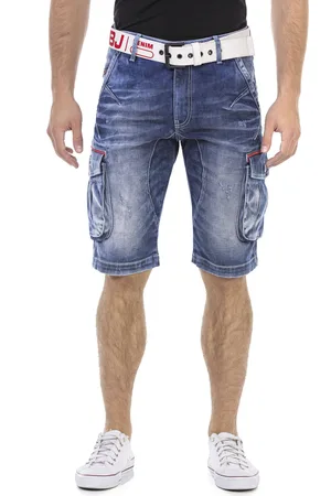 Cipo & Baxx Bermudas, in Denim, mit Cargotaschen