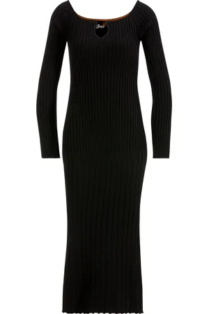 HUGO BOSS Strickkleid »C_Flimt«, mit Metalllabel