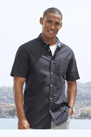 H.I.S Kurzarmhemd »regular-fit«, mit Button-down-Kragen, reine Baumwolle