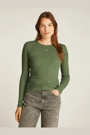 Tommy Hilfiger Langarmshirt »TJW SLIM ESSENTIAL RIB LS«, mit Logostickerei