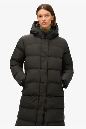 Superdry Steppjacke »HOODED LONGLINE SPORTS PUFFER«, mit Kapuze