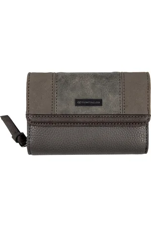 TOM TAILOR Geldbörse »Juna«, soft genarbtes ledriges Material mit glänzenden Metall-Accessoires
