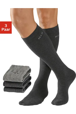 H.I.S Kniestrümpfe, (Packung, 3 Paar), mit druckfreiem Bündchen
