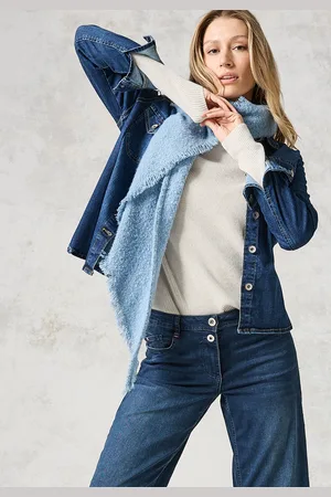 CECIL Strickpullover, im Two Tone Look und mit Stehkragen