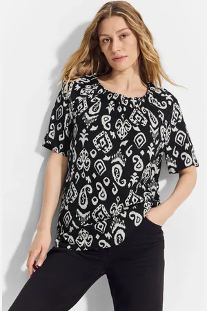 CECIL Carmenbluse, mit Ornament Muster