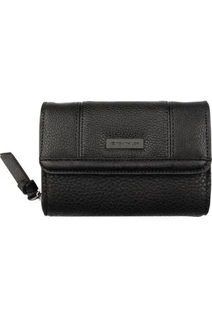 TOM TAILOR Geldbörse »Juna«, soft genarbtes ledriges Material mit glänzenden Metall-Accessoires
