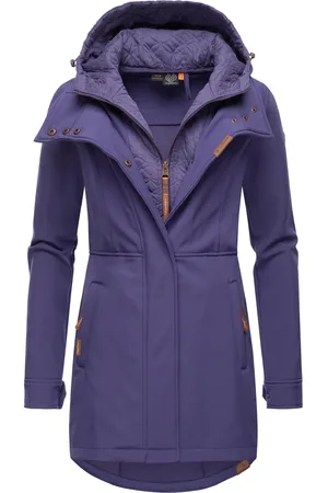 Ragwear Softshellmantel »Softshellmantel Ybela«, sportliche, gefütterte Outdoorjacke mit Kapuze