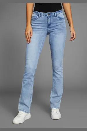 ARIZONA Bootcut-Jeans »Ultra-Stretch«, normale Passform, Baby-Bootcut, Used-Look-Waschung