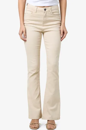 Noisy May Bootcut-Jeans »NMSALLIE HW FLARE JEANS OATMEAL NOOS«