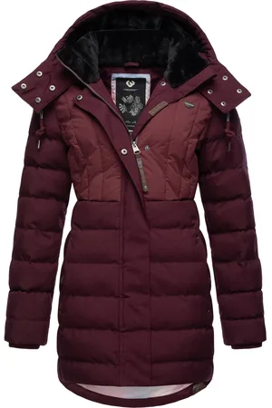 Ragwear Wintermantel »Winterjacke Ashanta Block«, Wasserdichter gesteppter Winterparka mit gefütterter Kapuze