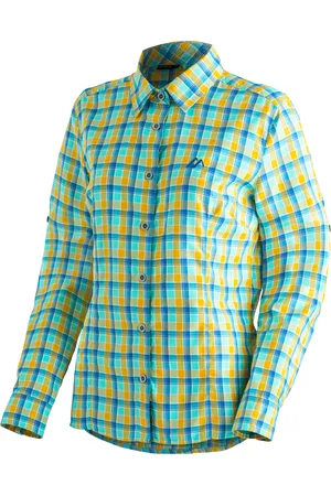Maier Sports Funktionsbluse »Nanni«, Damen Bluse, langarm Karobluse für Outdoor und Freizeit