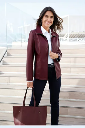 Classic Basics Lederimitatjacke, ohne Kapuze