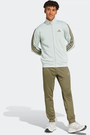 adidas Trainingsanzug »M 3S FT TT TS«, (2 tlg.), drei Streifen Tracksuit aus weichem French-Terry-Material