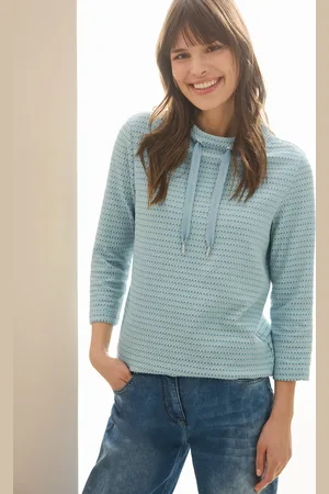 CECIL 3/4-Arm-Shirt, mit Struktur Muster