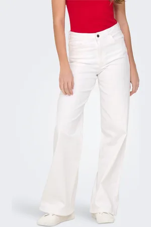 JDY High-waist-Jeans »FELINA-FINA HW WIDE WHITEJNS DNM NOOS«