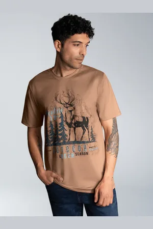 Trigema T-Shirt » T-Shirt mit großem Hirsch-Printmotiv«, (1 tlg.)