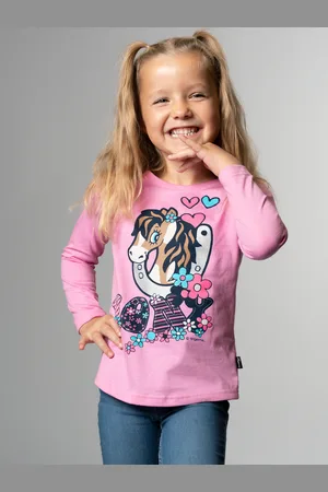 Trigema Longsleeve » Langarmshirt mit süßem Pony-Print«, (1 tlg.)