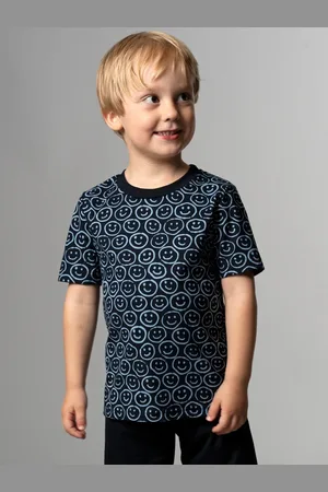 Trigema T-Shirt » T-Shirt mit freundlichem Smiley-Muster«, (1 tlg.)
