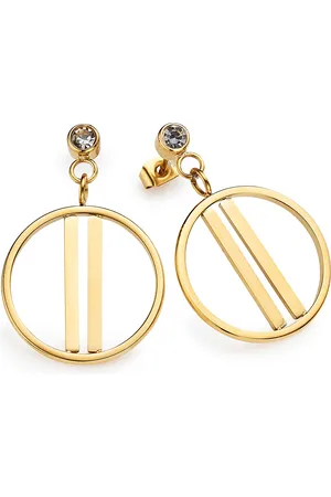 Daniel Hechter Paar Ohrstecker »Schmuck Geschenk Edelstahl Ohrringe Kreis Rund Stäbchen«, mit Topas