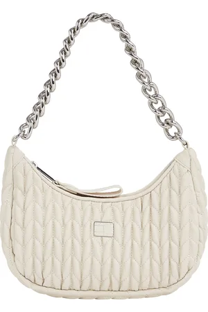 Tommy Hilfiger Umhängetasche »TJW ICONIC SHOULDER QUILTED«, Damen Schultertasche, Tragetasche mit Zierketten-Henkel