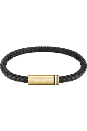 HUGO BOSS Lederarmband »ARES SINGLE, 1580623, 1580624«, mit Emaille