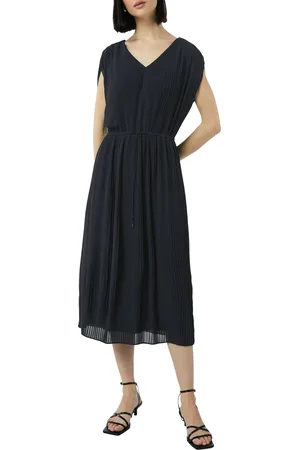 Comma, Midikleid, ohne Ärmel und mit Kordel