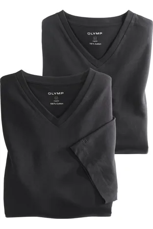 Olymp T-Shirt »Casual«, (Packung, 2 tlg., 2er), mit Ton-in-Ton Logostickerei am Ärmel