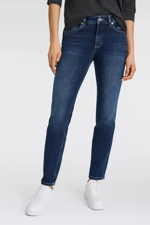 HUGO BOSS Slim-fit-Jeans »Jackie Mid Rise Mid Waist, mittlere Leibhöhe Premium Denim Jeans«, ( DENIM), Mid Waist
