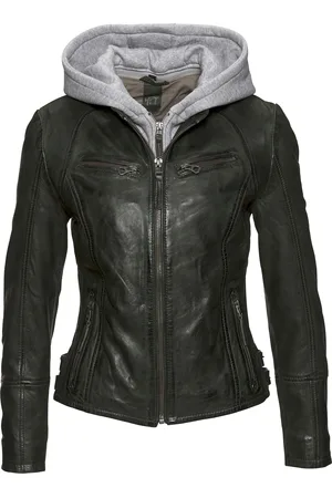 Mauritius Lederjacke »NOLA«, mit Kapuze, Two-in-One Style - mit abnehmbarer Jersey-Kapuze